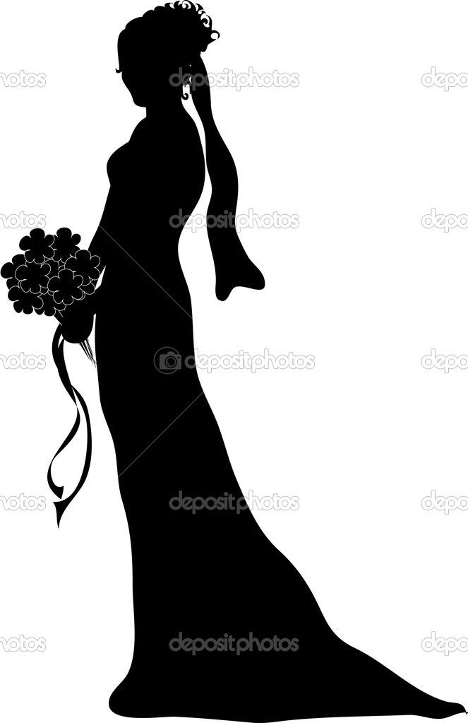663x1023 Wedding Bouquet Silhouette