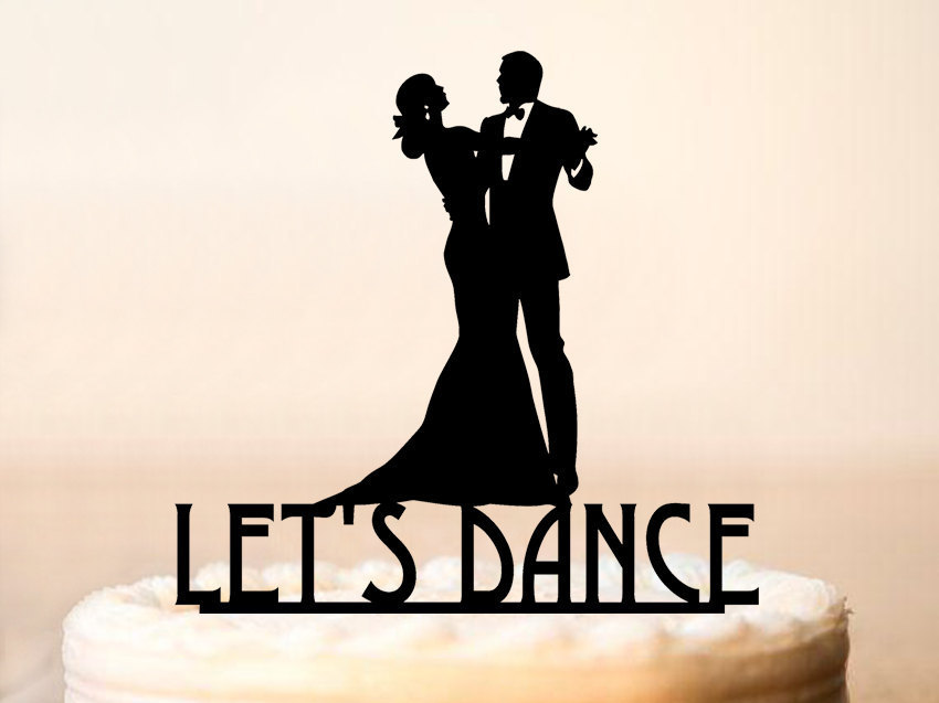 850x637 Dance Cake Topperwedding Silhouette Cake Topperbride