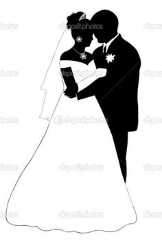 236x352 Silhouette Married Couple Bride And Groom Dancing Silhouette
