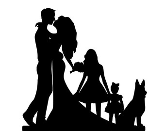 340x270 Wedding Cake Topper Silhouette Dancing Bride And Groom Wedding