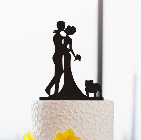 550x549 Wedding Silhouette Bride And Groom Kiss Cake Topper Cake Topper