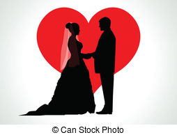 254x194 Bride And Groom Silhouette Clipart Vector And Illustration You'Ll