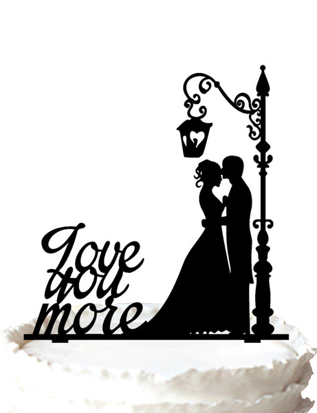 461x600 Love You More Wedding Cake Topper Groom And Bride Silhouette ,37