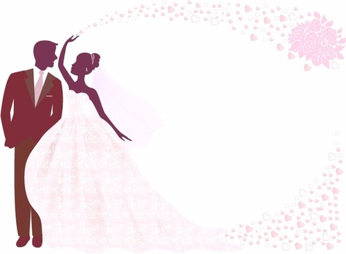 500x368 Wedding Silhouette Free Vector Download (6,827 Free Vector)
