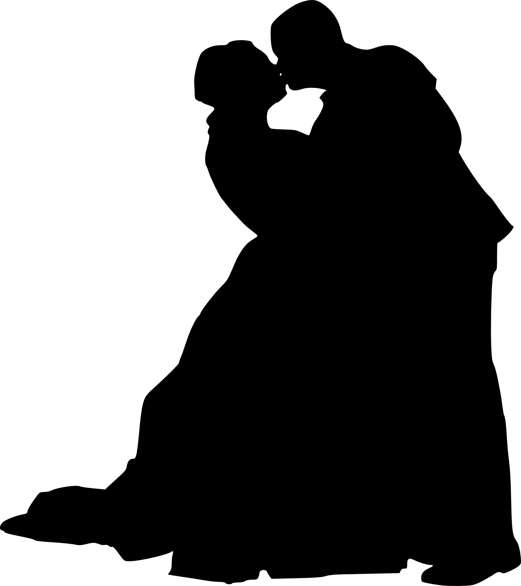 1777x2000 10 Bride And Groom Silhouette (Png Transparent)