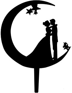 250x320 Baby + Bride + Groom Silhouette Wedding Cake Topper