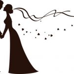 150x150 Bride Groom Silhouette Clip Art Bride And Groom Clipart Free
