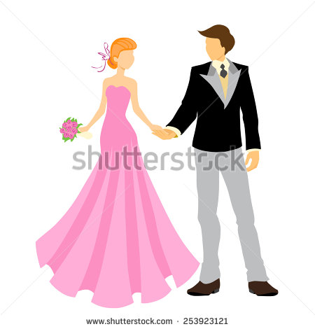 450x470 Elegant Bride And Groom Clipart