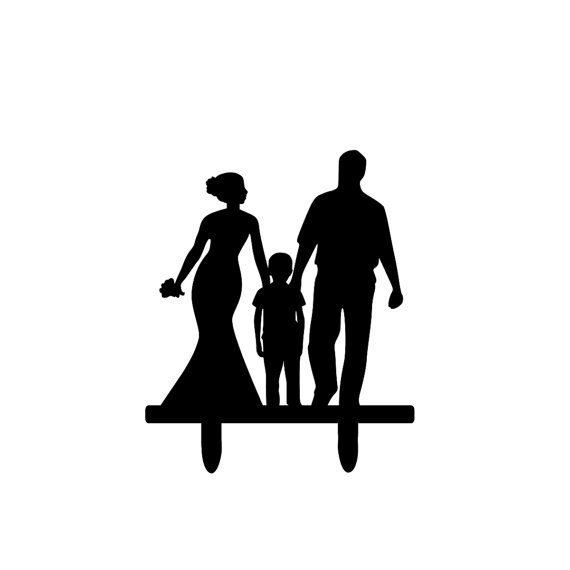 570x570 Wedding Cake Topper Bride And Groom Silhouette Wedding Cake