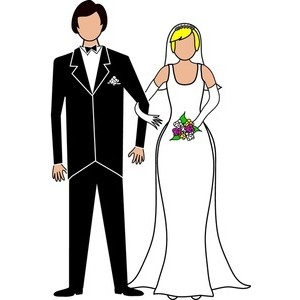 300x300 Bride And Groom Clipart