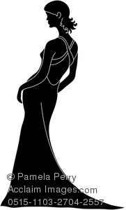 181x300 Art Image Of A Pretty Bride Silhouette