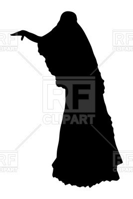 267x400 Silhouette Of Bride (Back View) Royalty Free Vector Clip Art Image
