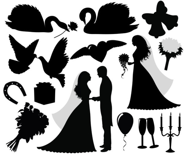 600x509 Bridesmaid Silhouettes 4 Clipart