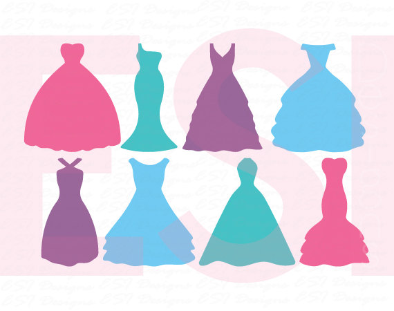 570x450 Wedding Dress Svg, Dress Svg, Bride Svg, Bridesmaid Svg, Svg, Dxf
