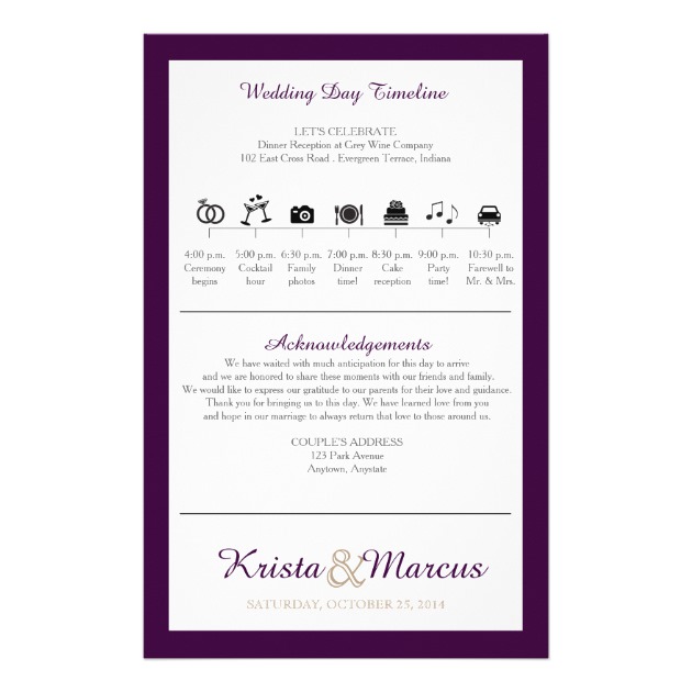 630x630 Icon Timeline Wedding Program