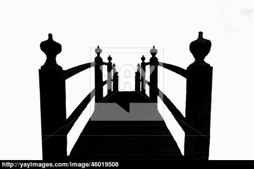 512x341 Footwalk Bridge In Silhouette Image