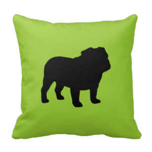 307x307 Custom English Bulldog Throw Cushions Zazzle.co.uk