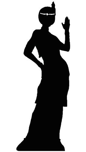 285x500 Flapper Girl Silhouette 170cms Lifesize Cutout Partyrama.co.uk