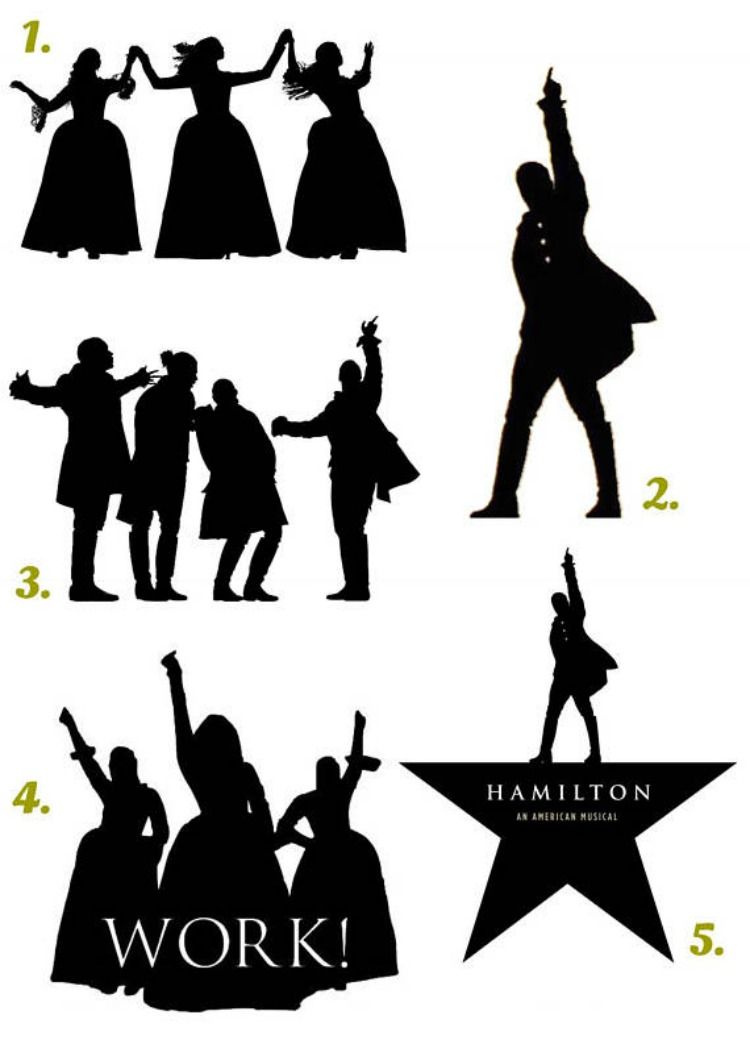750x1061 Hamilton Silhouette Vinyl Decal. Wall Stickers.