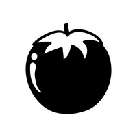 200x200 Silhouette Of Broccoli Vector Image