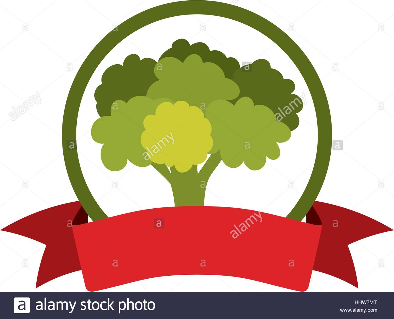 1300x1052 Label Silhouette Colorful With Broccoli Vector Illustration Stock