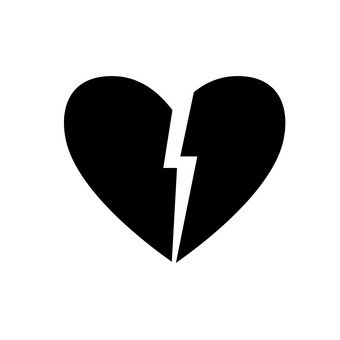 Broken Heart Silhouette at GetDrawings | Free download