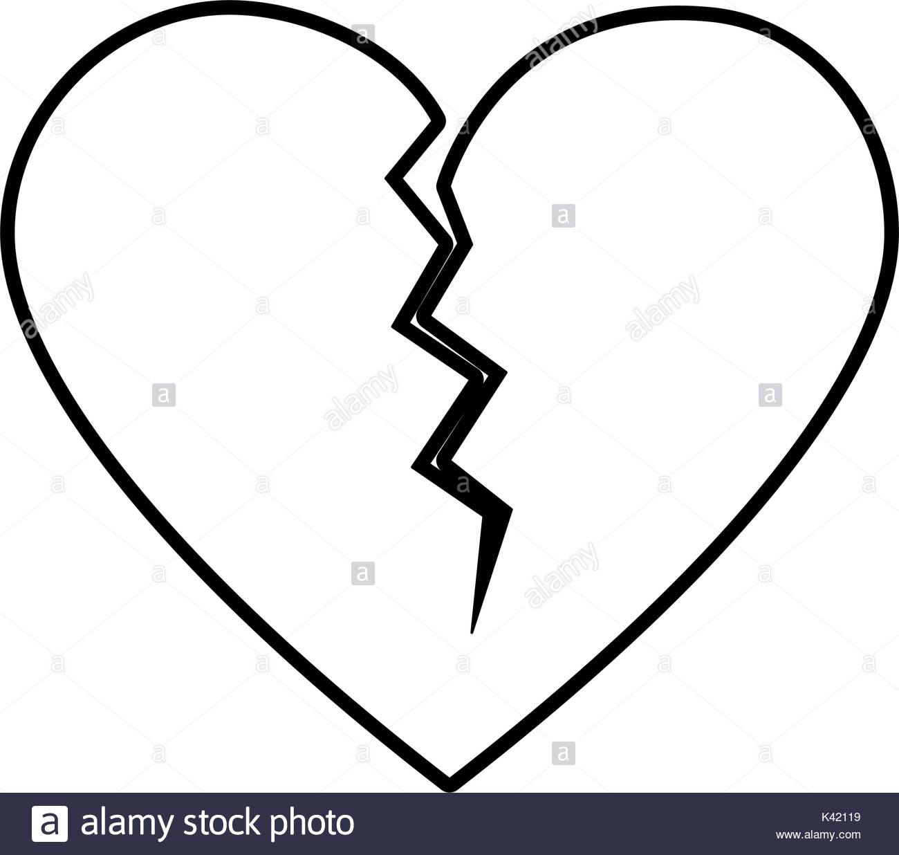 Broken Heart Silhouette at GetDrawings | Free download