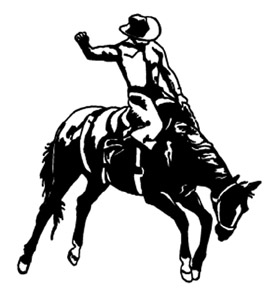 Bronc Rider Silhouette at GetDrawings | Free download