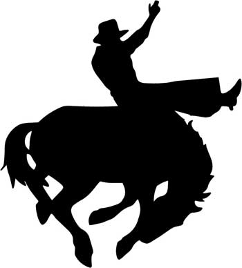 Bronc Rider Silhouette at GetDrawings | Free download