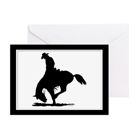 460x460 Bronc Rider Greeting Cards