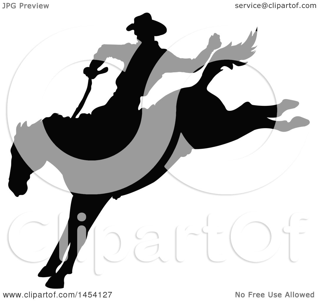 1080x1024 Clipart Graphic Of Black Silhouetted Horseback Rodeo Cowboy On