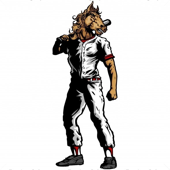 590x590 Bronco Baseball Player Silhouette