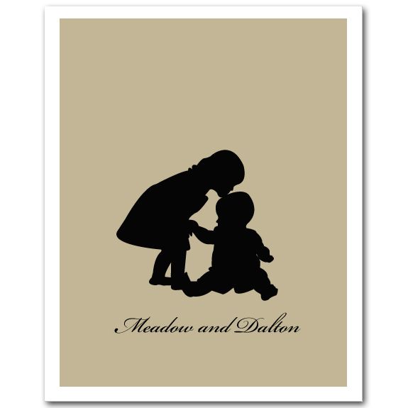 575x575 Silhouette Brother Sister