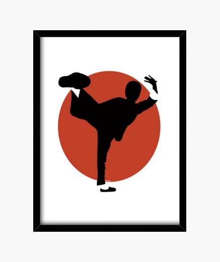 437x520 Bruce Lee Kung Fu Framed Print