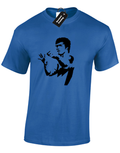 235x300 Bruce Lee Silhouette Mens T Shirt Martial Arts Mma Training Top