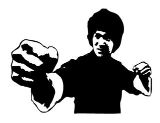 320x247 Bruce Lee 1 Decal Sticker