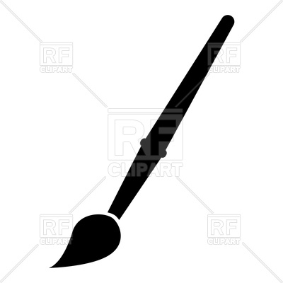 400x400 Art Brush Silhouette Royalty Free Vector Clip Art Image