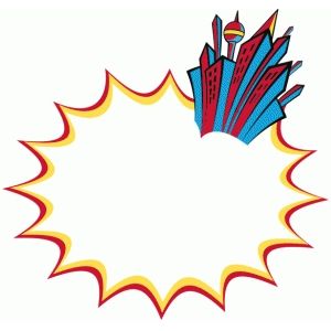 300x300 Silhouette Design Store Gotham Word Bubble Super Hero Fun