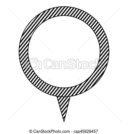 450x470 Silhouette Circle Chat Bubble Icon, Vector Illustration Clipart