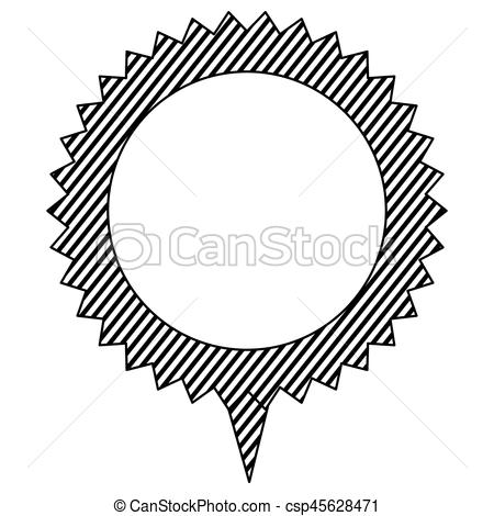 450x470 Silhouette Cloud Circle Chat Bubble, Vector Illustration