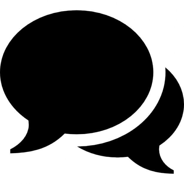626x626 Speech Bubbles Silhouette Icons Free Download