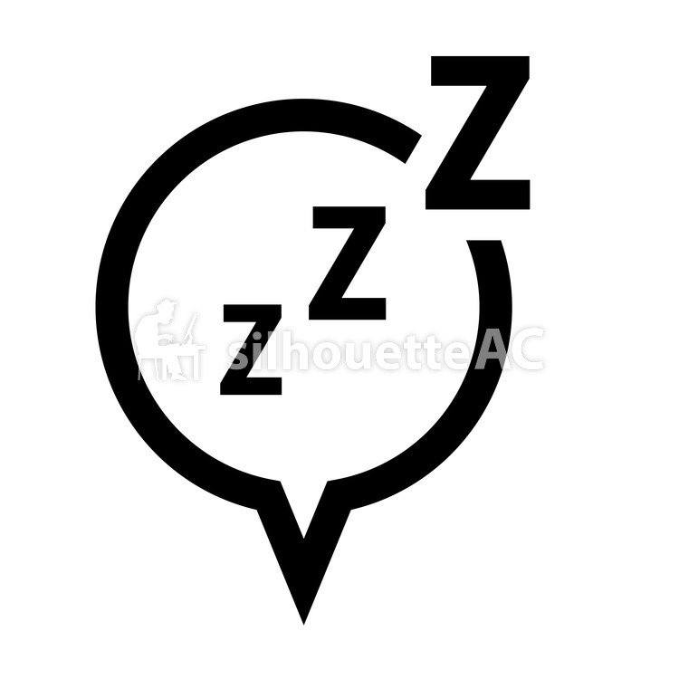750x750 Free Silhouette Vector Zzz, A Balloon, Icon