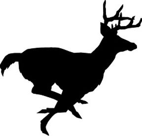 288x276 Deer Buck Stag Running Silhouette Noble Aspirations