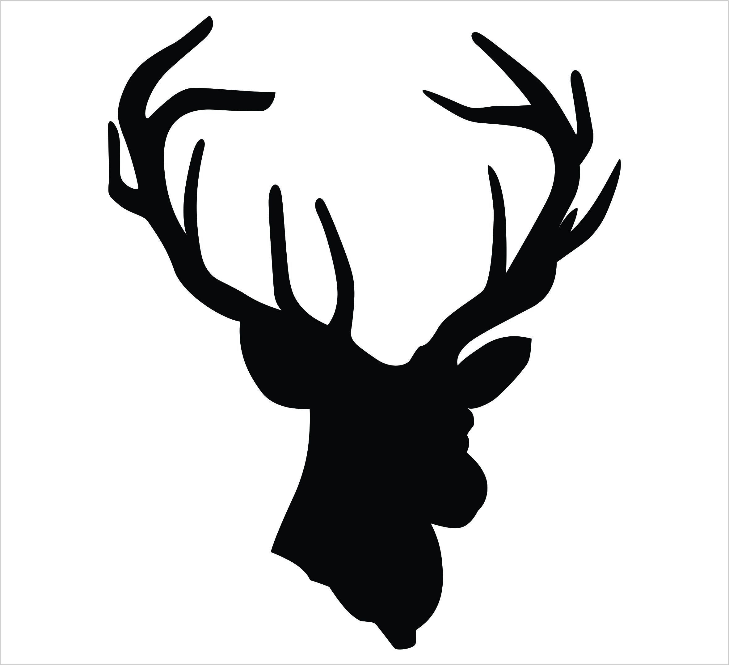 2360x2151 Deer Head Single Color Decal