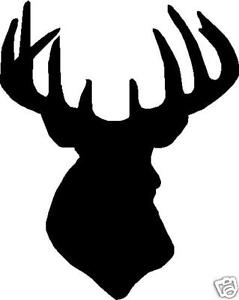 239x300 Hunting Silhouette Buck Deer Head Decal 6 X 7.5 Ebay