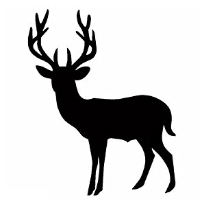 295x300 Big Buck Deer Silhouette Vinyl Decal Sticker Graphic