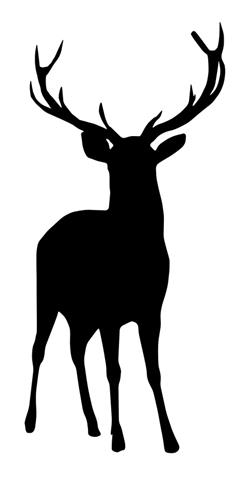 240x480 Buck Deer Silhouette Decal Sticker
