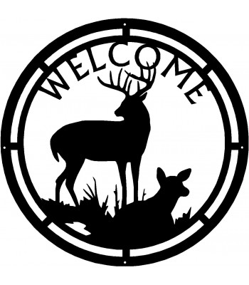 350x400 Deer Welcome Sign
