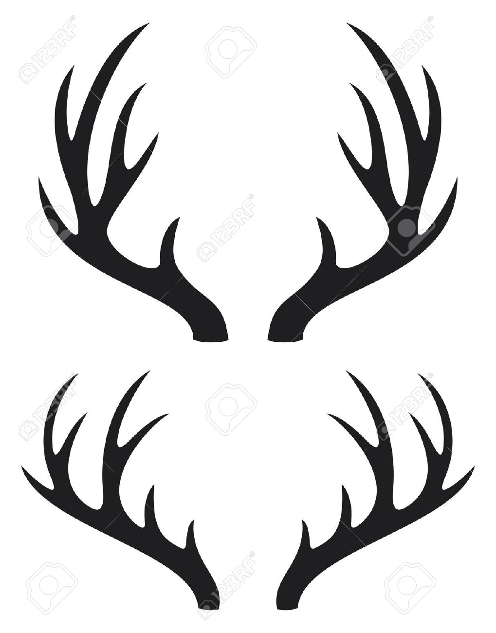 1019x1300 Antlers Clipart