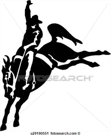 382x470 Cowboy Clipart Bronc Riding